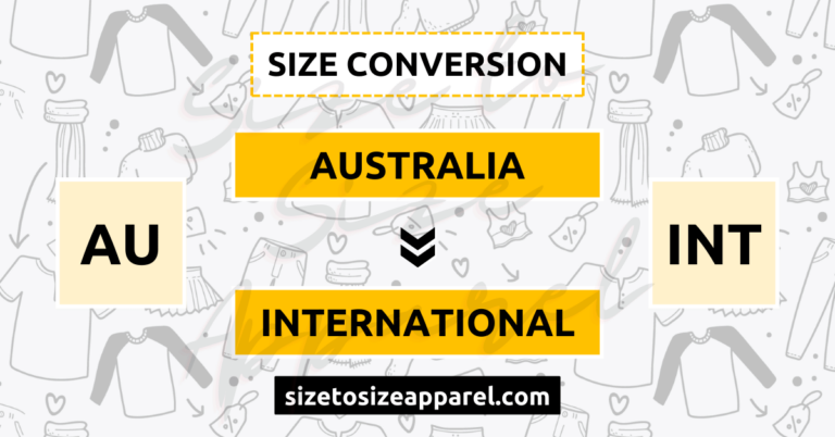 Australia (AU) to International (INT) Size Conversion