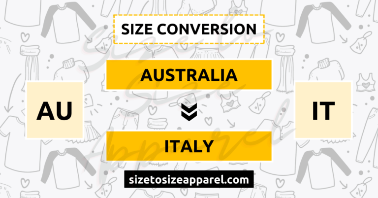 Australia (AU) to Italy (IT) Size Conversion