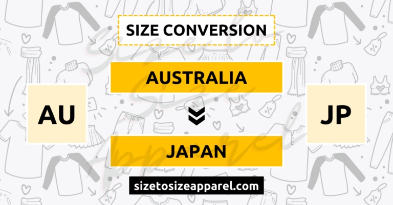 Australia (AU) to Japan (JP) Size Conversion