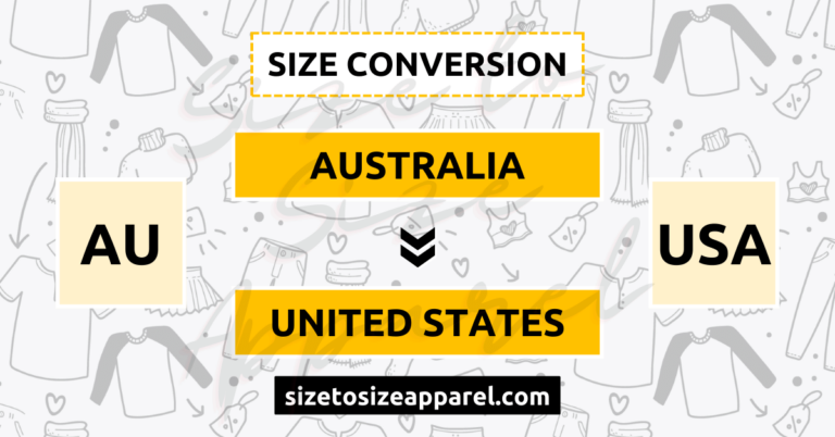 Australia (AU) to United States (USA) Size Conversion