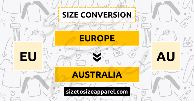 Europe (EU) to Australia (AU) Size Conversion