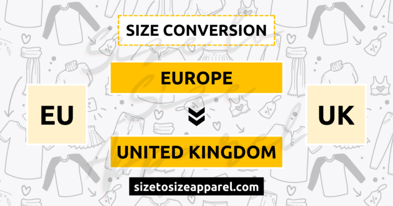 Europe (EU) to United Kingdom (UK) Size Conversion