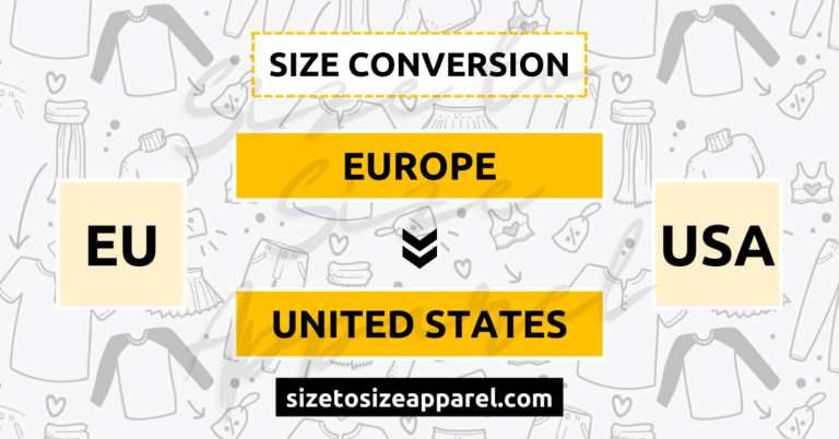 Europe (EU) to United States (USA) Size Conversion