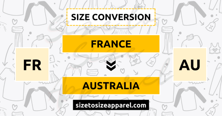 France (FR) to Australia (AU) Size Conversion