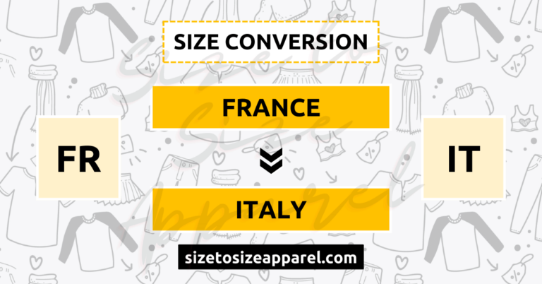 France (FR) to Italy (IT) Size Conversion