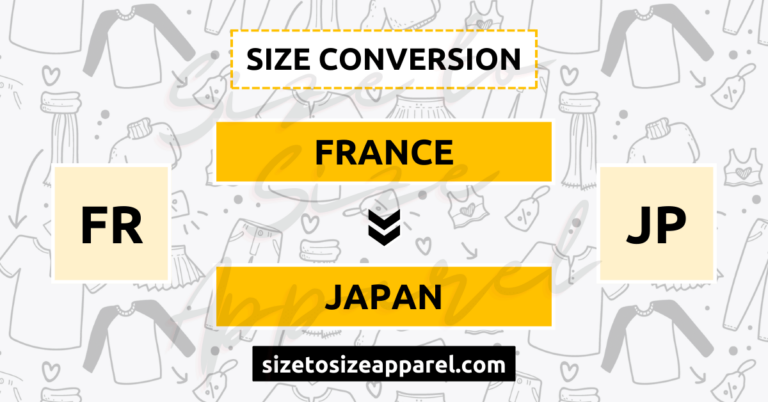 France (FR) to Japan (JP) Size Conversion