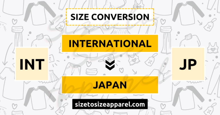 International (INT) to Japan (JP) Size Conversion