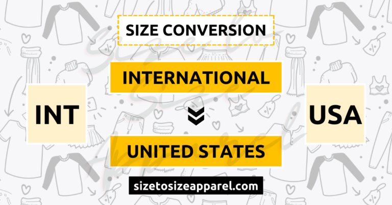 International (INT) to United States (USA) Size Conversion