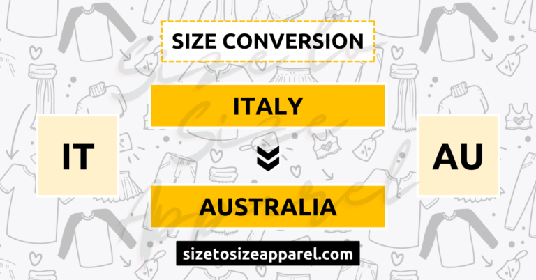 Italy (IT) to Australia (AU) Size Conversion