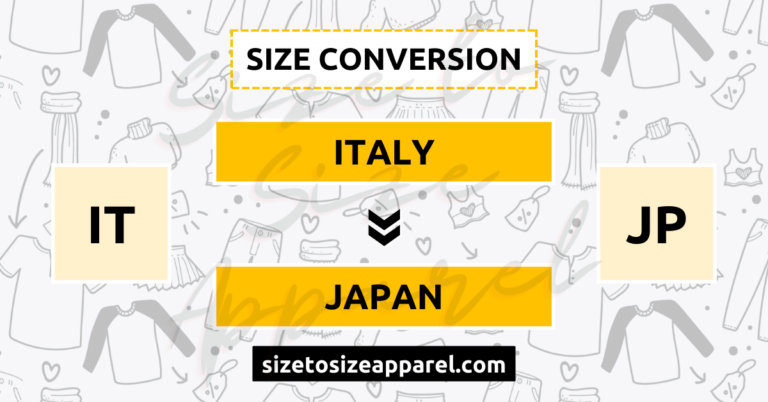 Italy (IT) to Japan (JP) Size Conversion