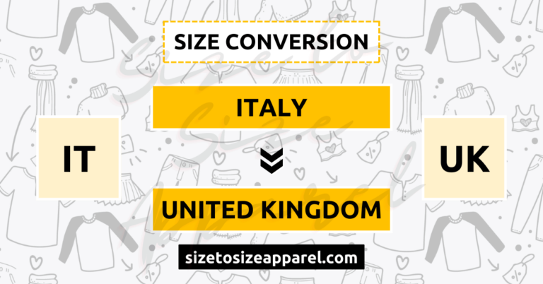 Italy (IT) to United Kingdom (UK) Size Conversion