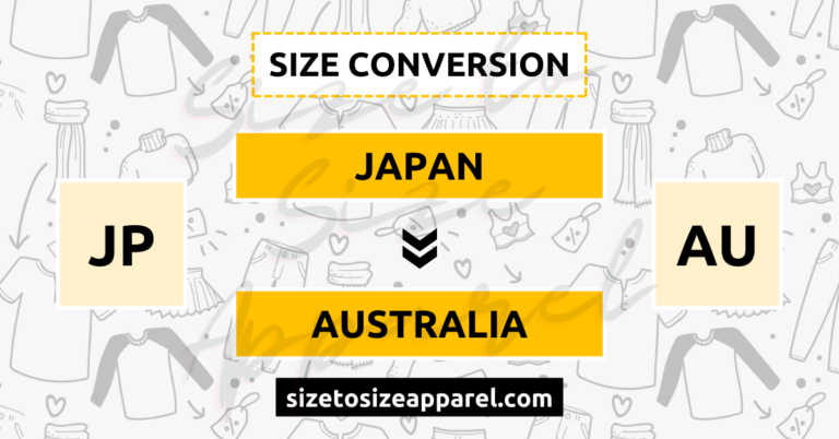 Japan (JP) to Australia (AU) Size Conversion