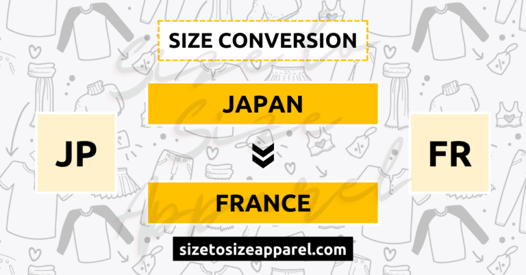 Japan (JP) to France (FR) Size Conversion