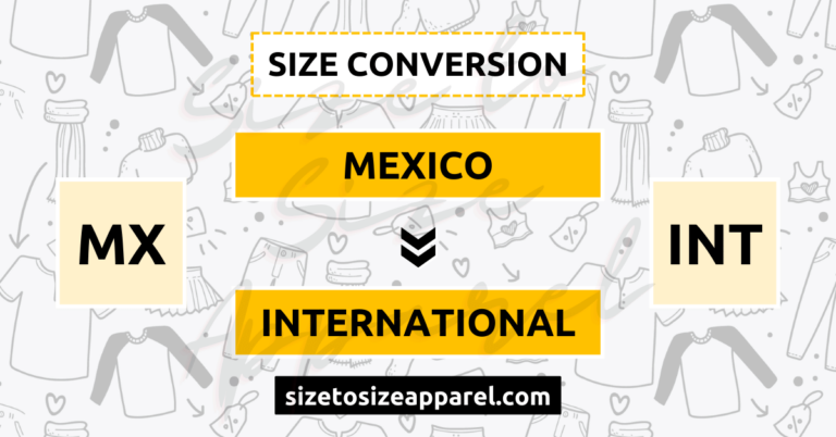 Mexico (MX) to International (INT) Size Conversion