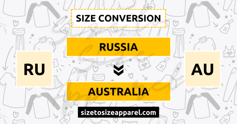 Russia (RU) to Australia (AU) Size Conversion