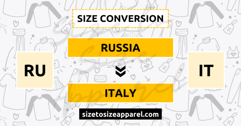 Russia (RU) to Italy (IT) Size Conversion