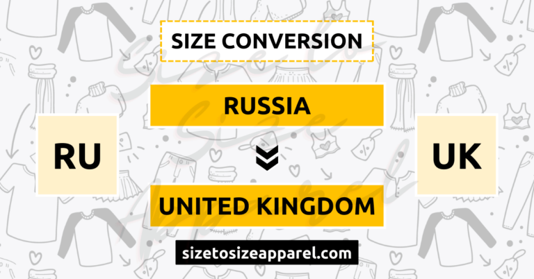 Russia (RU) to United Kingdom (UK) Size Conversion