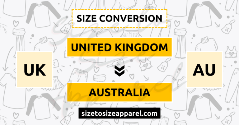 United Kingdom (UK) to Australia (AU) Size Conversion