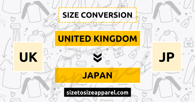 United Kingdom (UK) to Japan (JP) Size Conversion