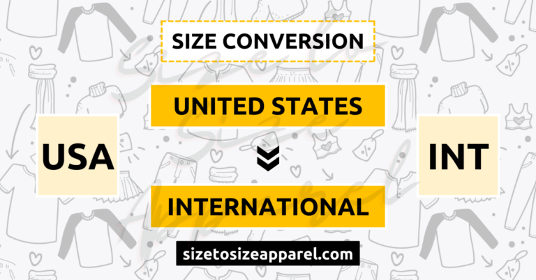 United States (USA) to International (INT) Size Conversion