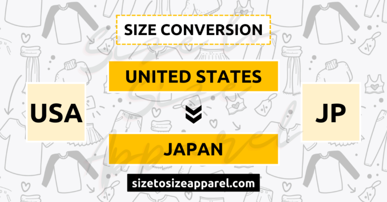 United States (USA) to Japan (JP) Size Conversion